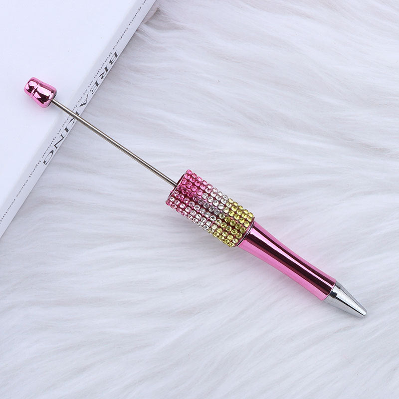 Wholesale 50pcs Diamond Diy Creative Plastic Cute Puzzle Beaded Round Beads Diamond Cute Pen